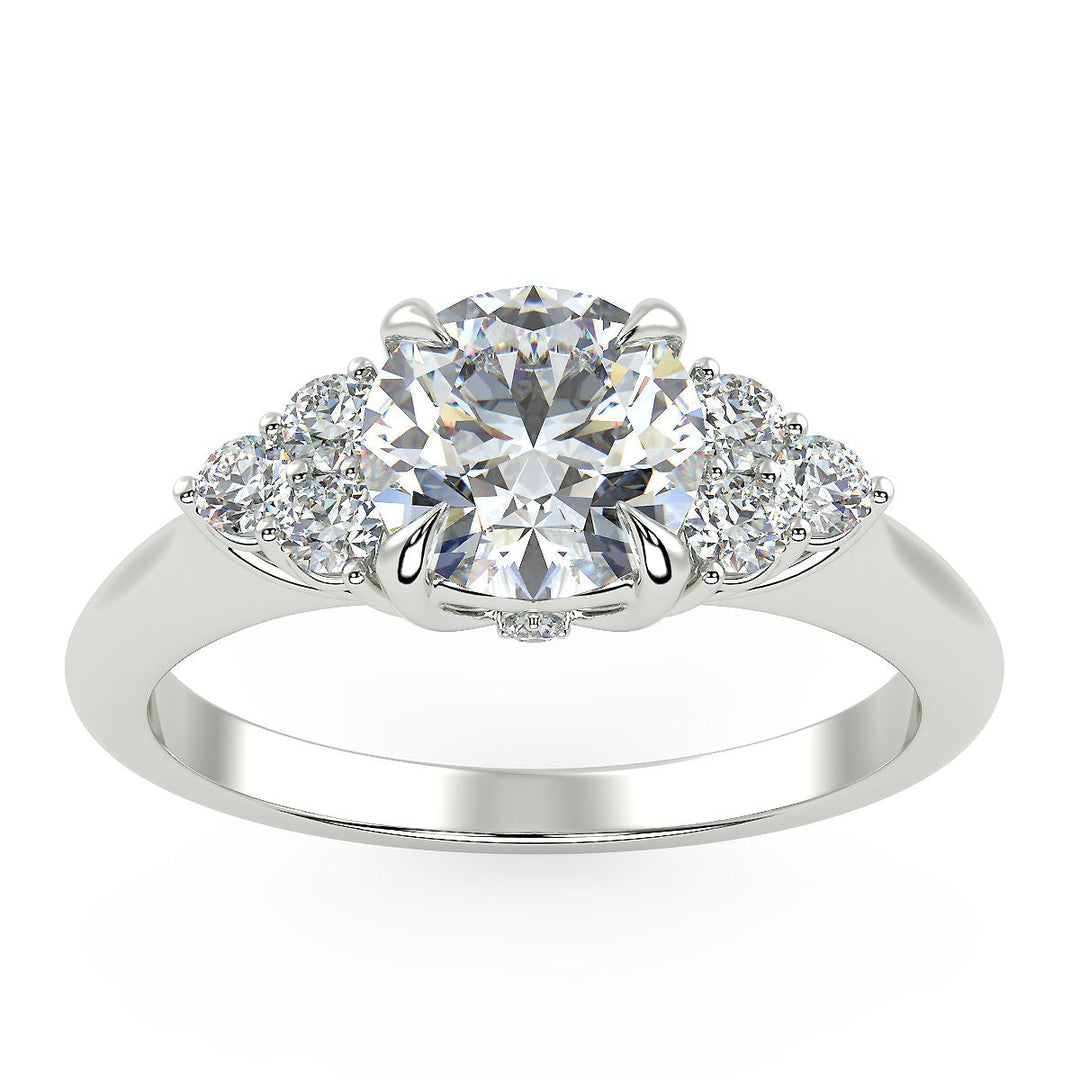 Zania Engagement Ring in White Gold by Brilliant Carbon