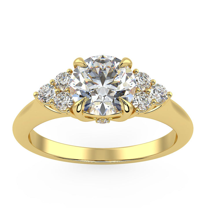 Zania Engagement Ring in Yellow Gold by Brilliant Carbon