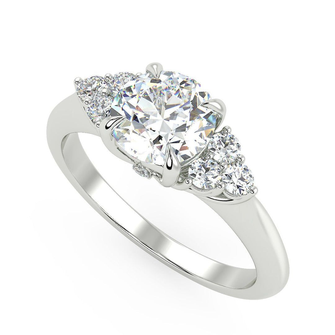 Zania Engagement Ring in White Gold by Brilliant Carbon