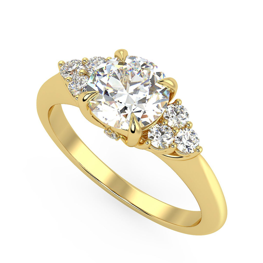 Zania Engagement Ring in Yellow Gold by Brilliant Carbon