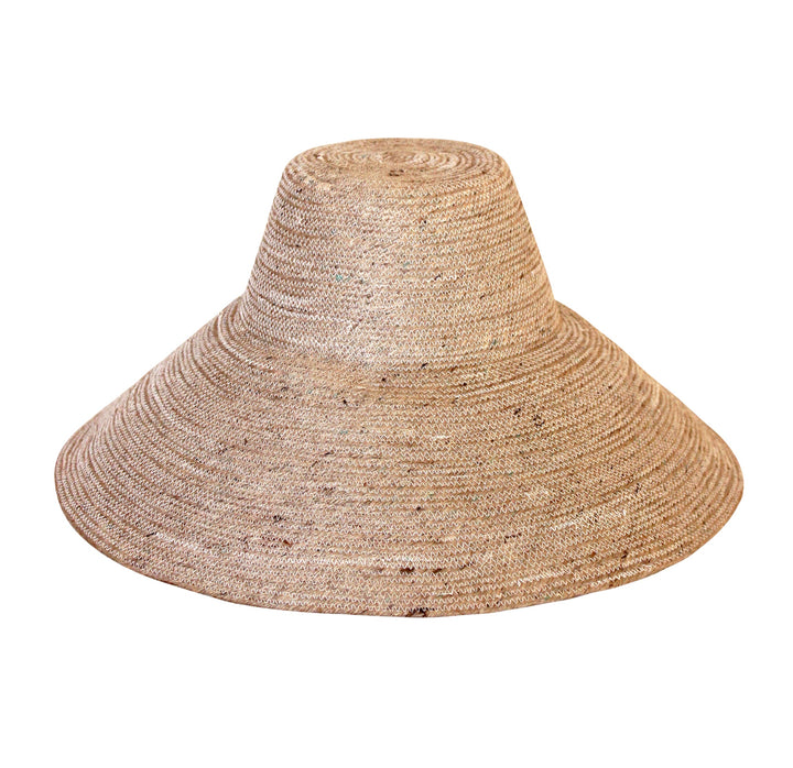 RIRI Jute Handwoven Straw Hat In Natural Beige by BrunnaCo