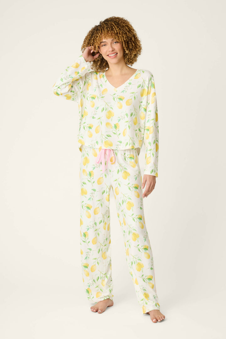 La Dolce Spritz Lemon Zest Long Sleeve Top