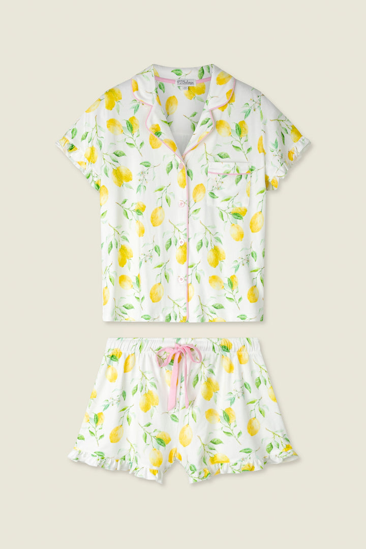 La Dolce Spritz Lemon Zest Short PJ Set