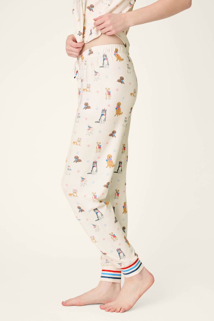 Red, White, & Woof Patriotic Pups Banded Pants