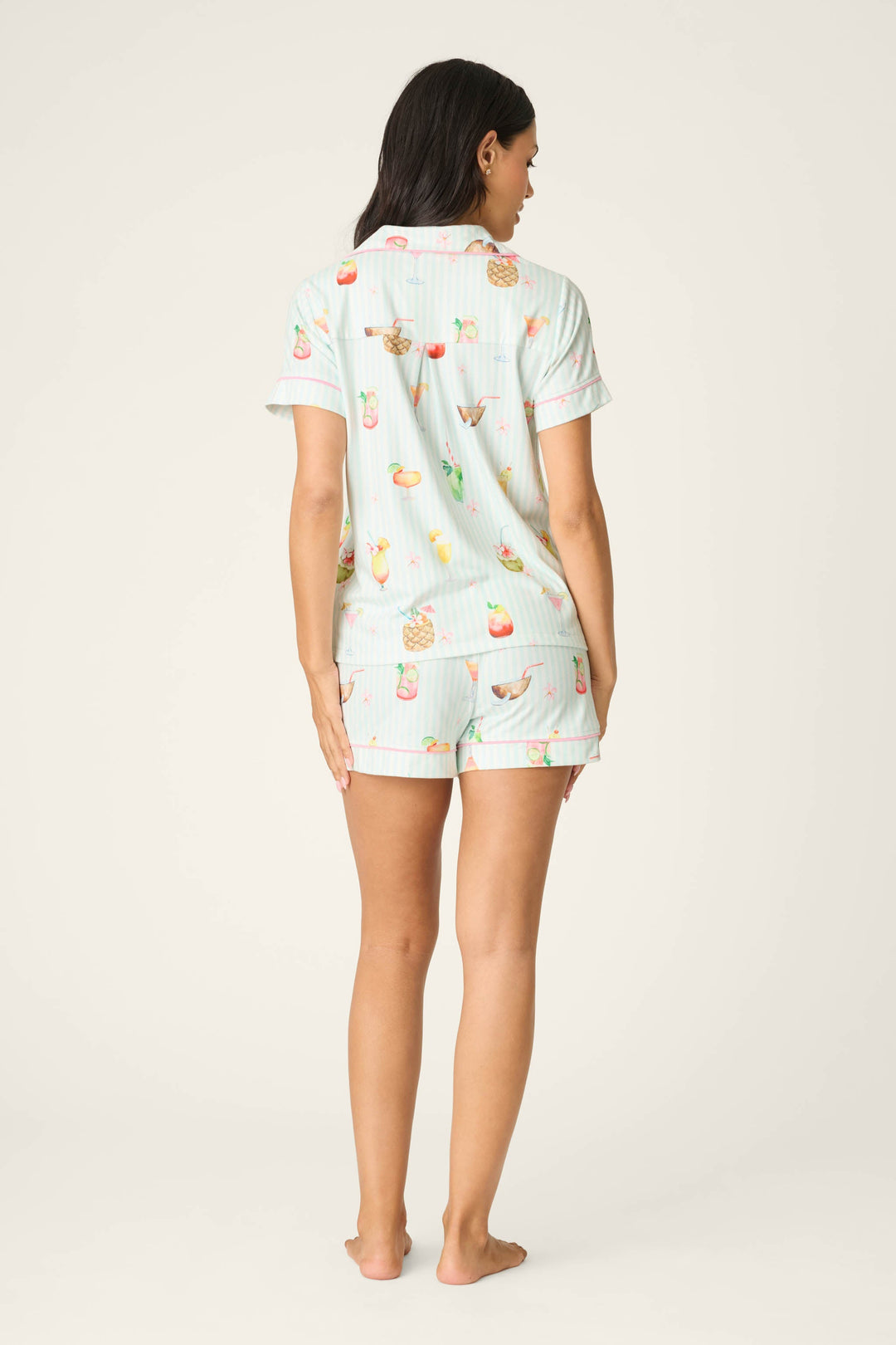 It's Five O'clock Somewhere Cocktail Print 3-Piece PJ Set