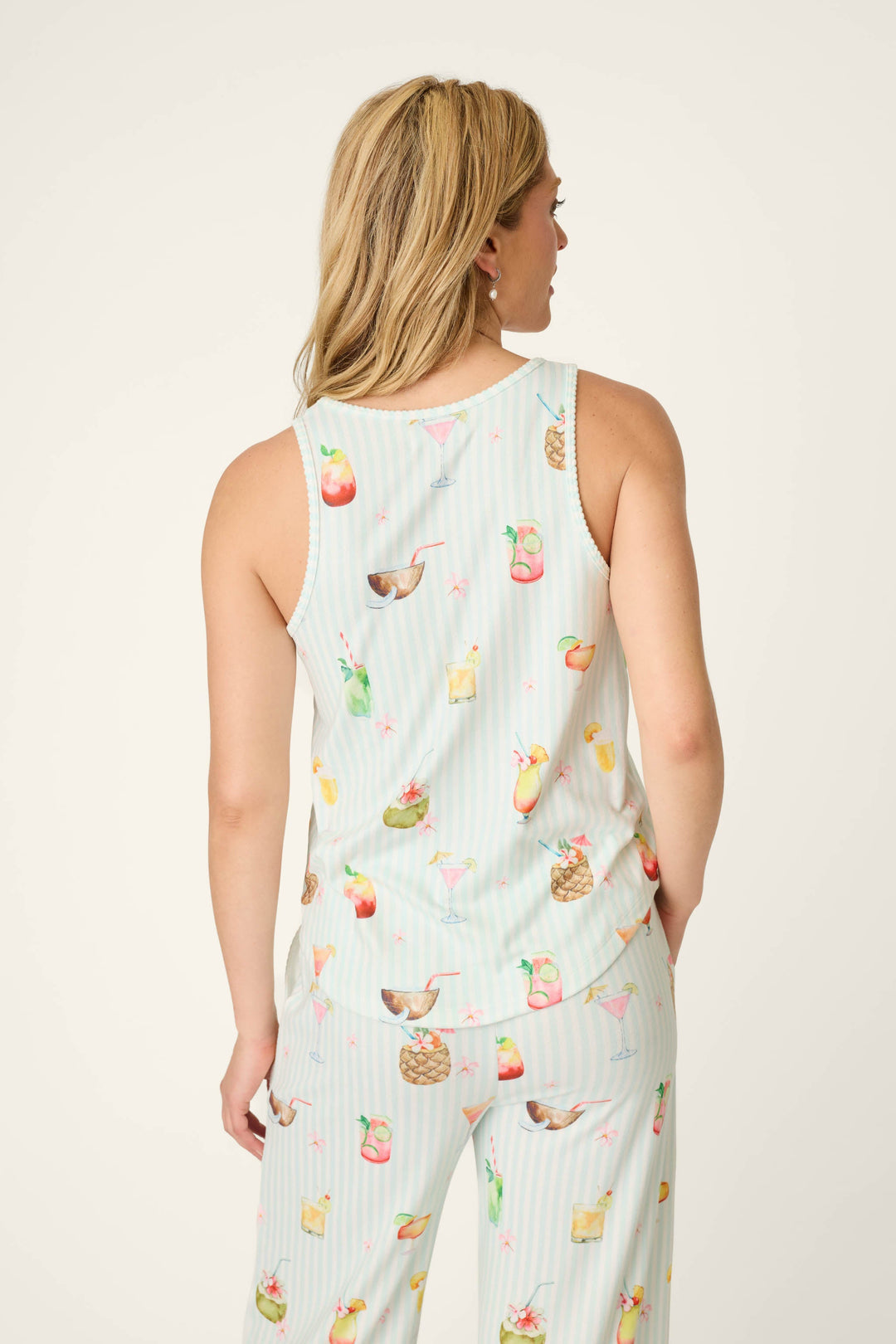 It's Five O'clock Somewhere Cocktail Print Tank Top