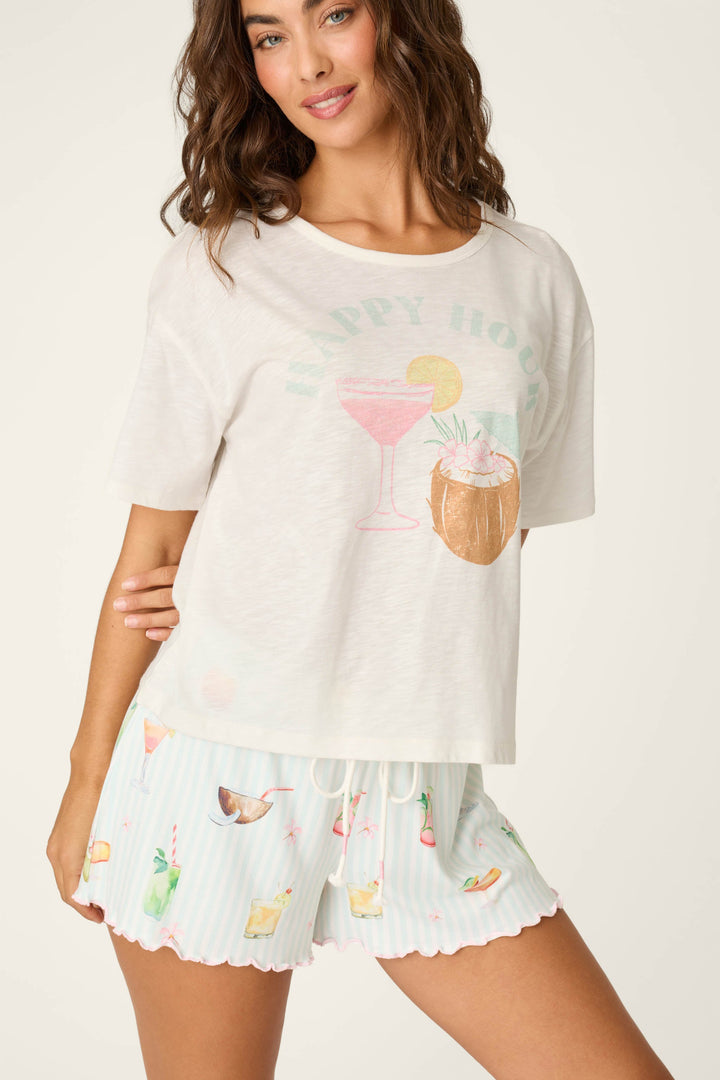 It's Five O'clock Somewhere "Happy Hour" Graphic T-Shirt