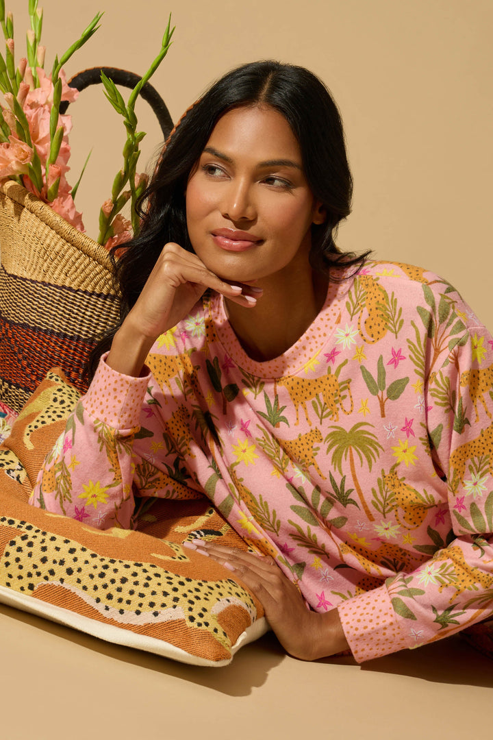 In the Jungle Leopard Safari Long Sleeve Top