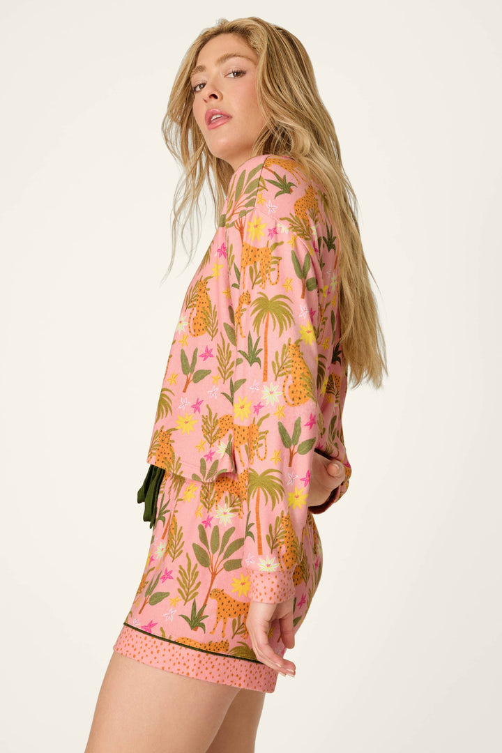 In the Jungle Leopard Safari Long Sleeve Top
