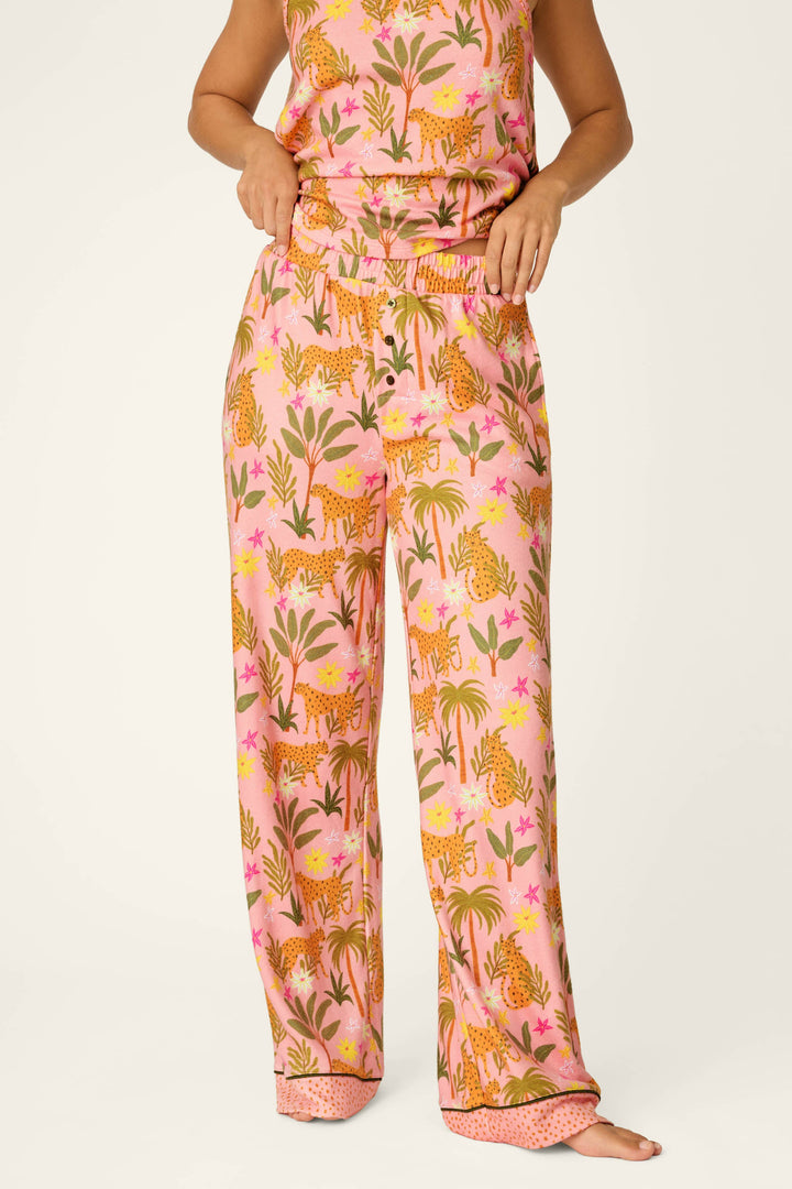 In the Jungle Leopard Safari Open Leg Pants