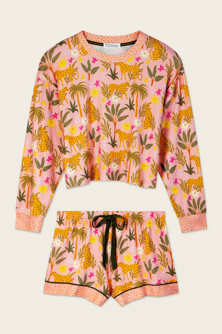 In the Jungle Leopard Safari Short PJ Set