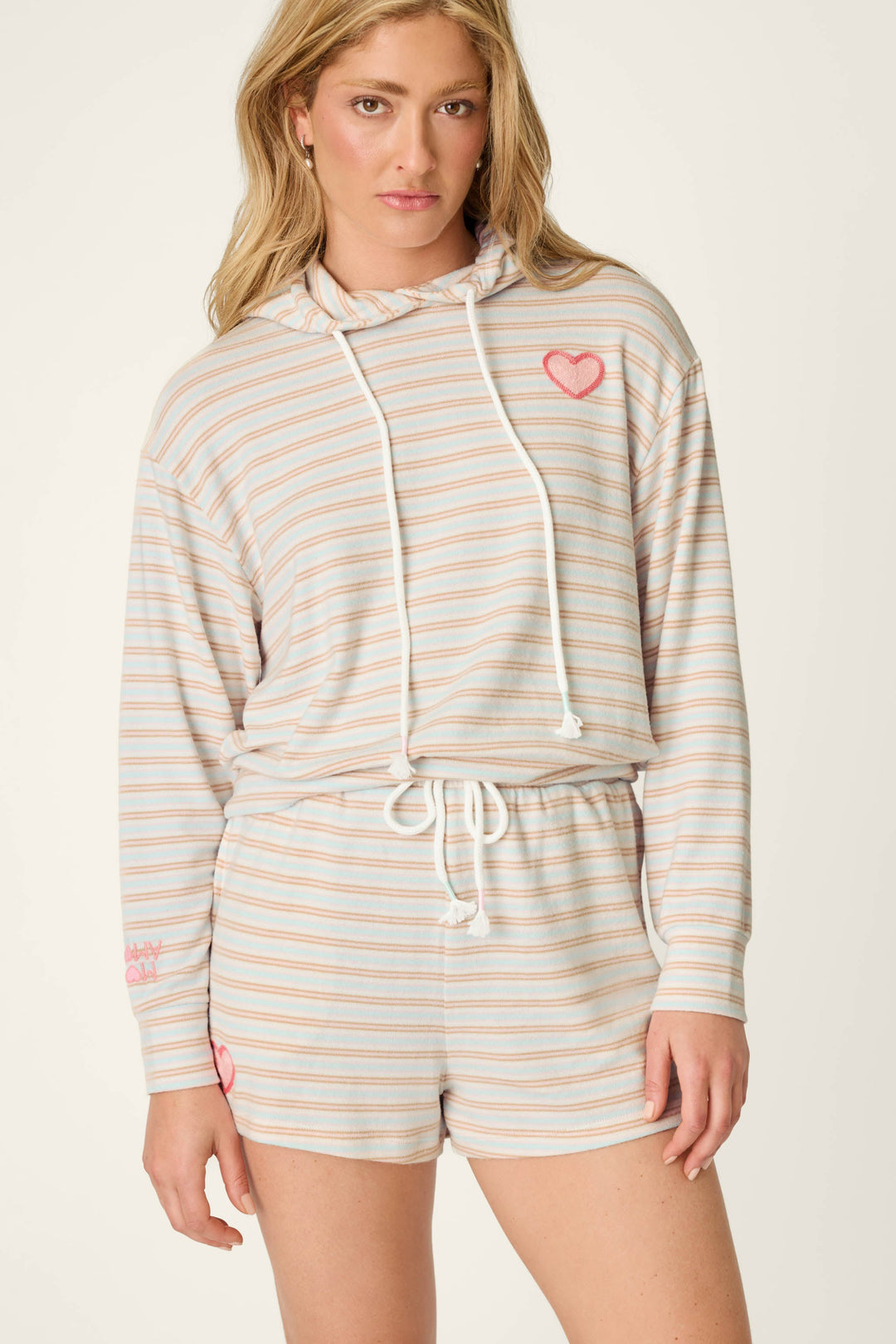 J'Adore Amour Sweetheart Stripes Hoodie