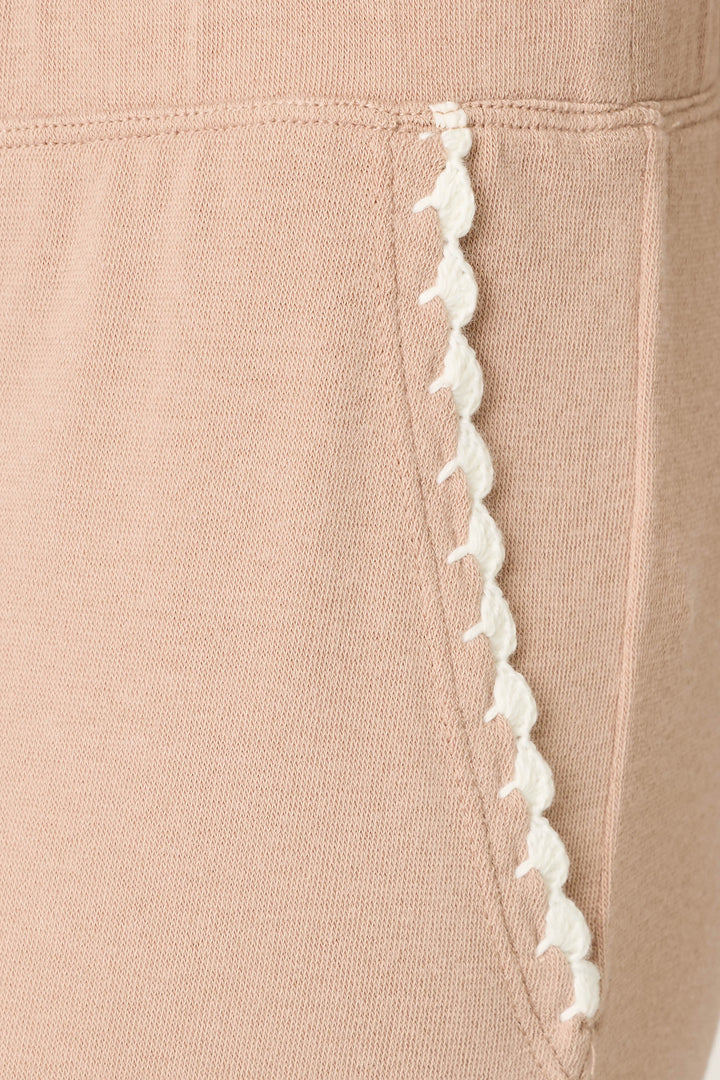 Palms Away Warm Taupe Cropped Lounge Pants