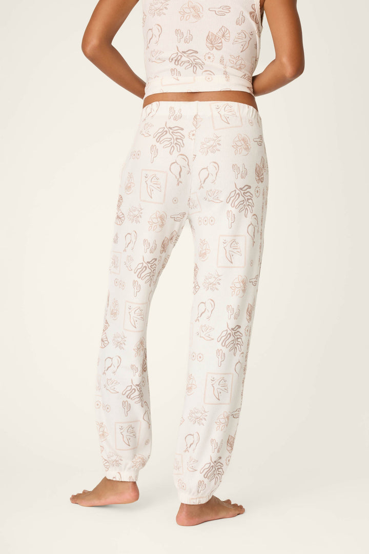 Palms Away Bistro Botanicals Banded Pants