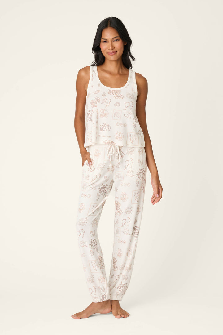 Palms Away Bistro Botanicals Long PJ Set