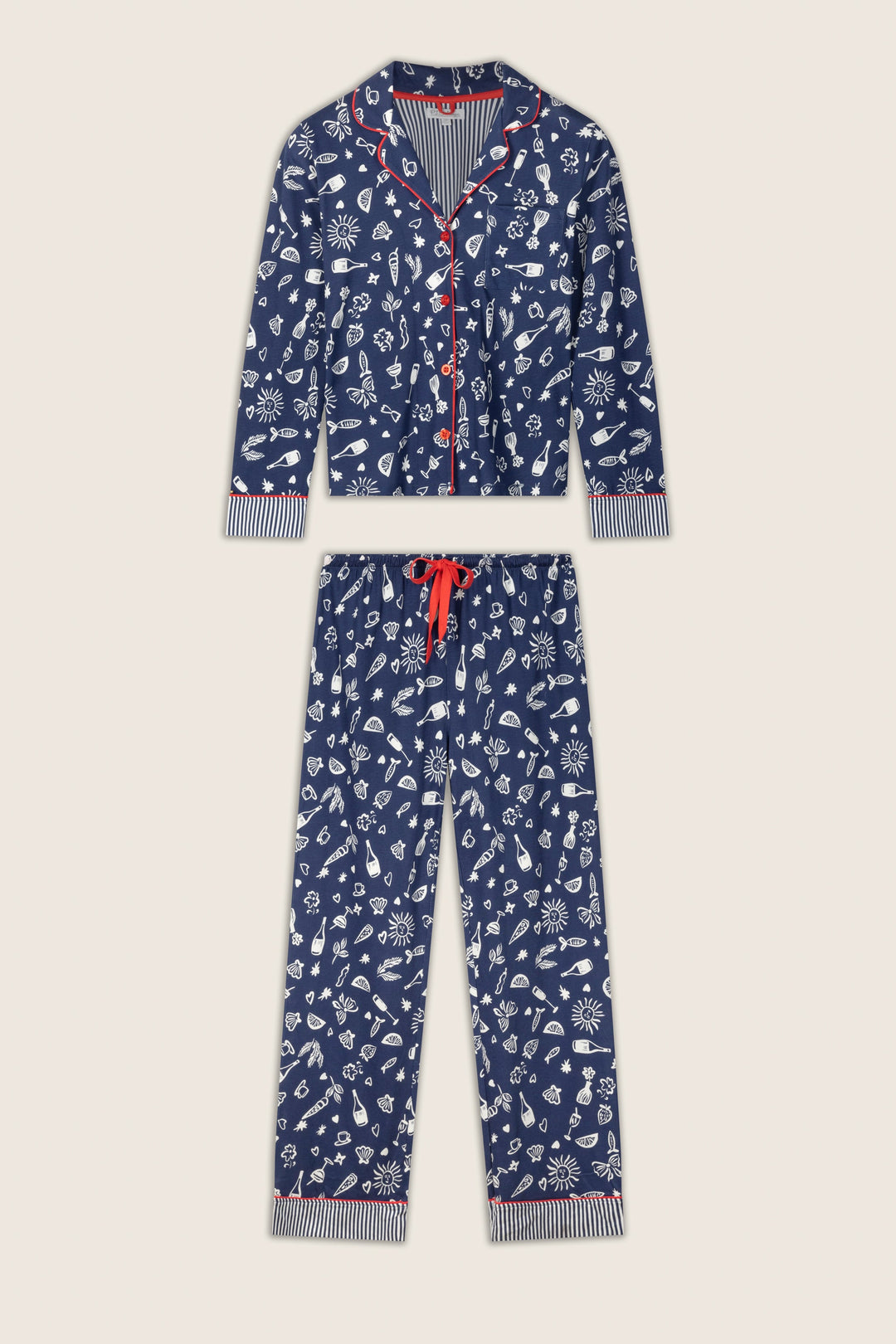 Playful Prints Al Fresco Bistro Long PJ Set
