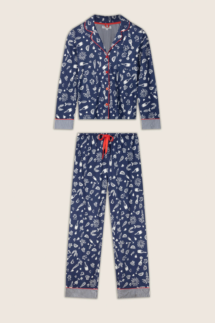 Playful Prints Al Fresco Bistro Long PJ Set