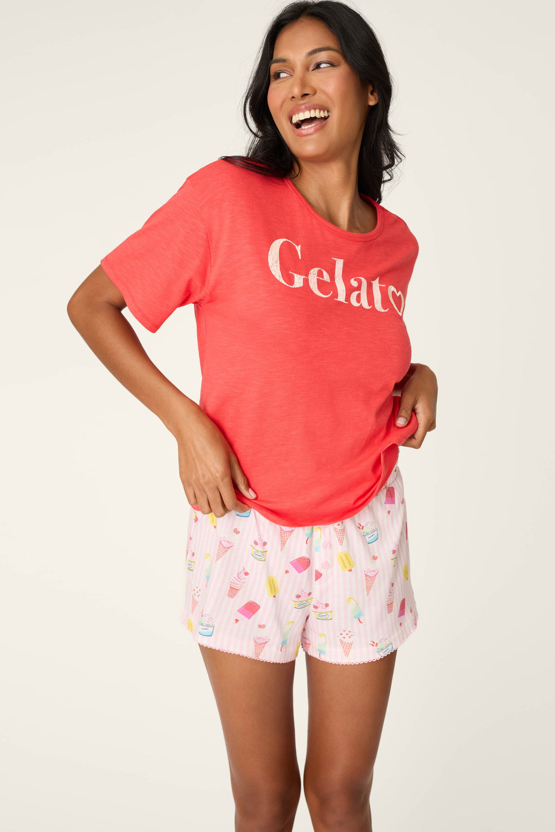 Playful Prints Gelato Love Short PJ Set