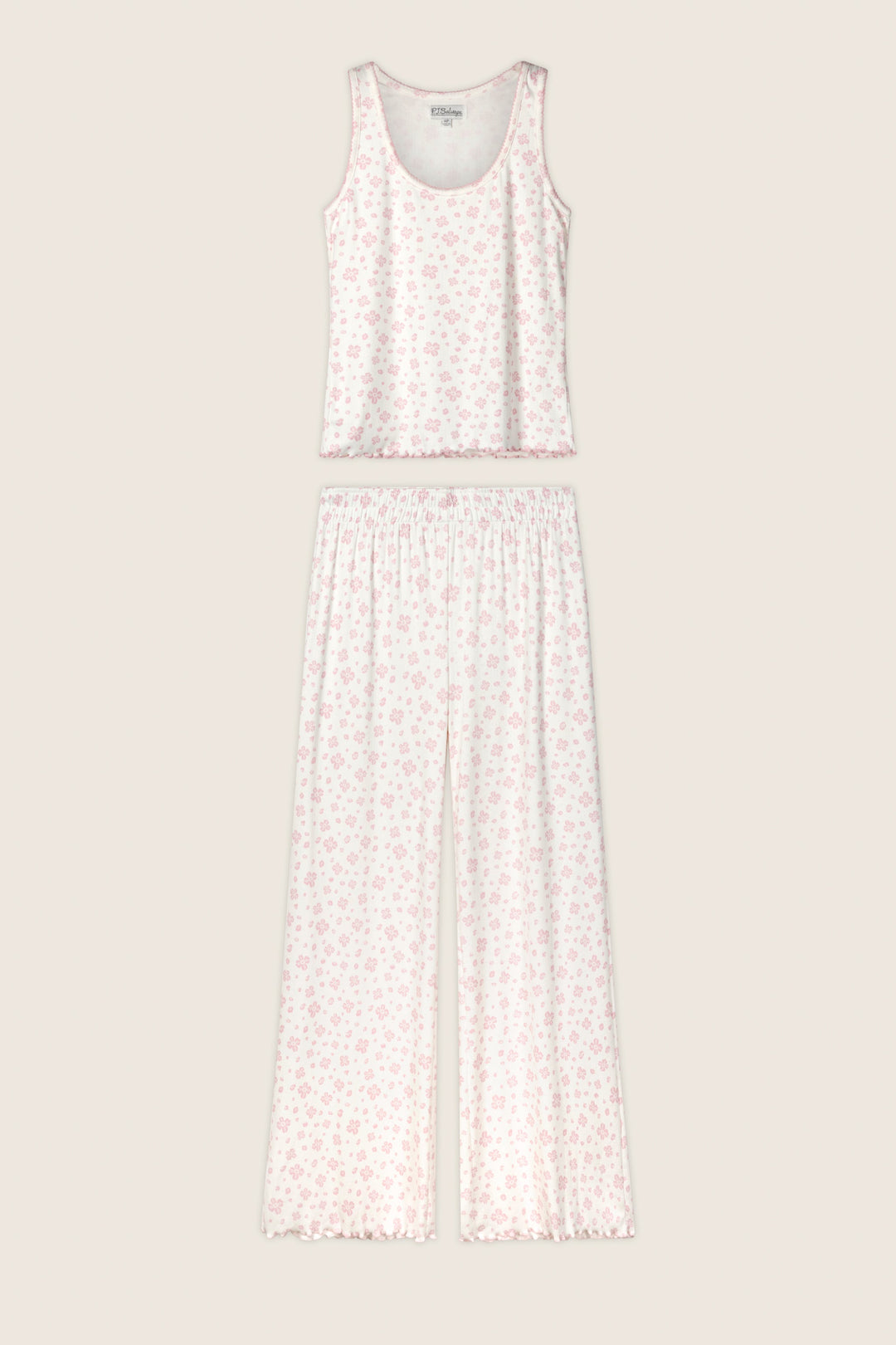 Pretty Petals Sweet Pink Floral Print Long PJ Set