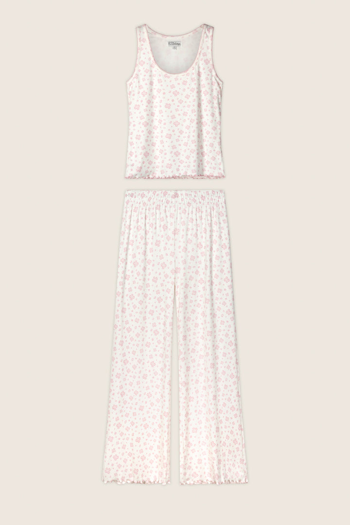 Pretty Petals Sweet Pink Floral Print Long PJ Set