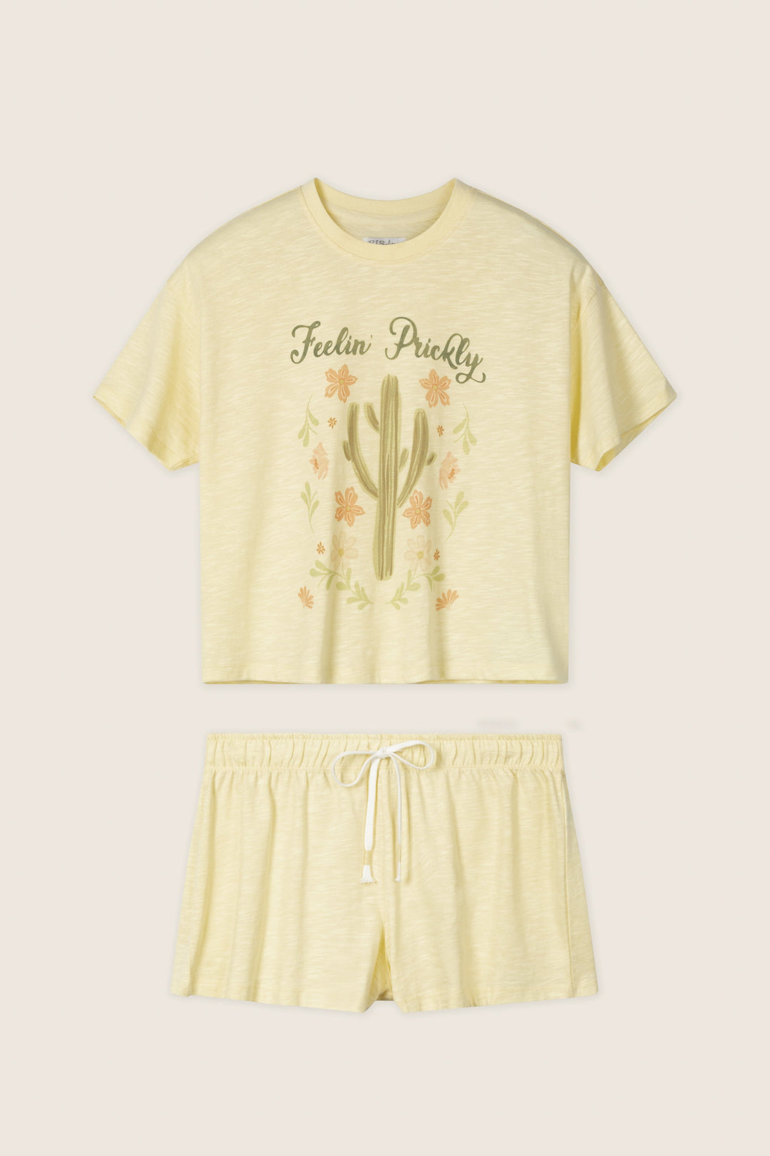 Softee "Feelin' Prickly" Graphic Print Short PJ Set