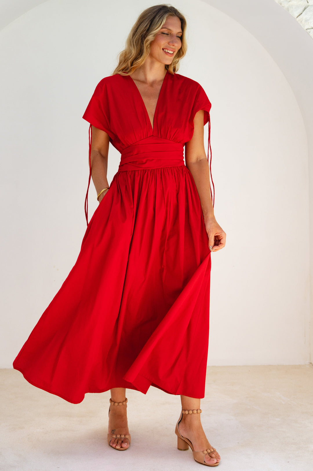 Rafina Goddess Cotton Maxi Dress by Bali ELF