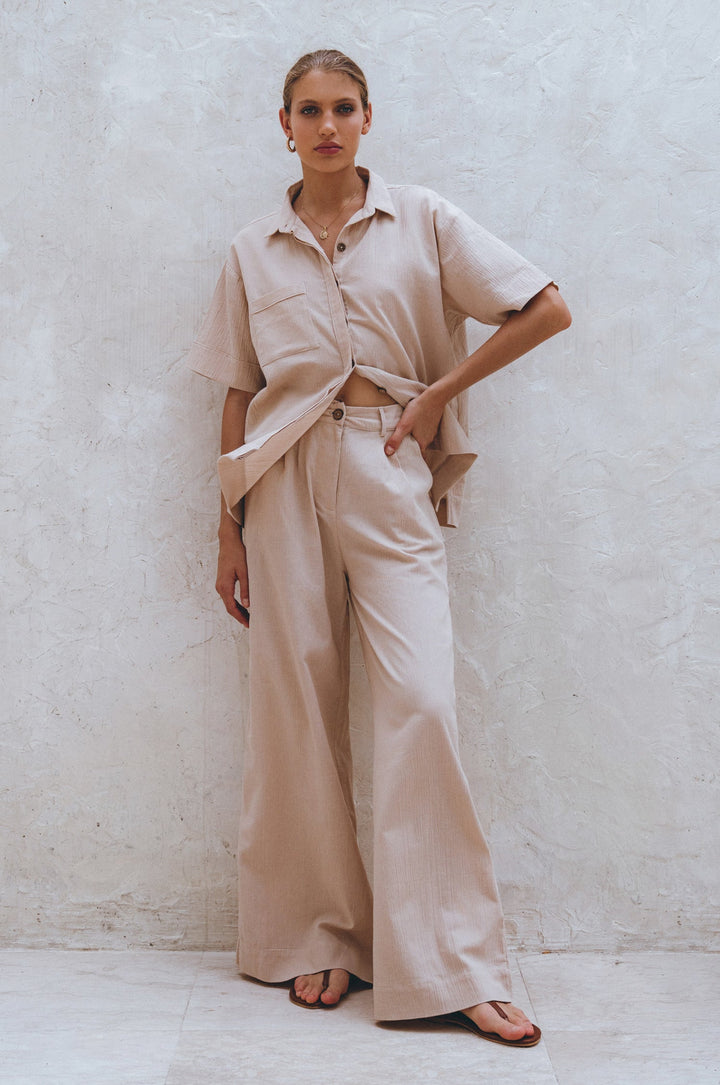 Raya Wide Leg Linen Pants by Bali Lane
