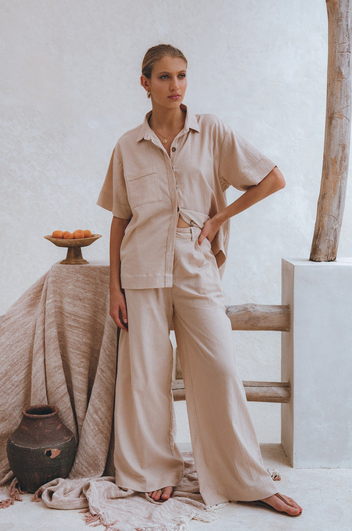 Raya Wide Leg Linen Pants by Bali Lane