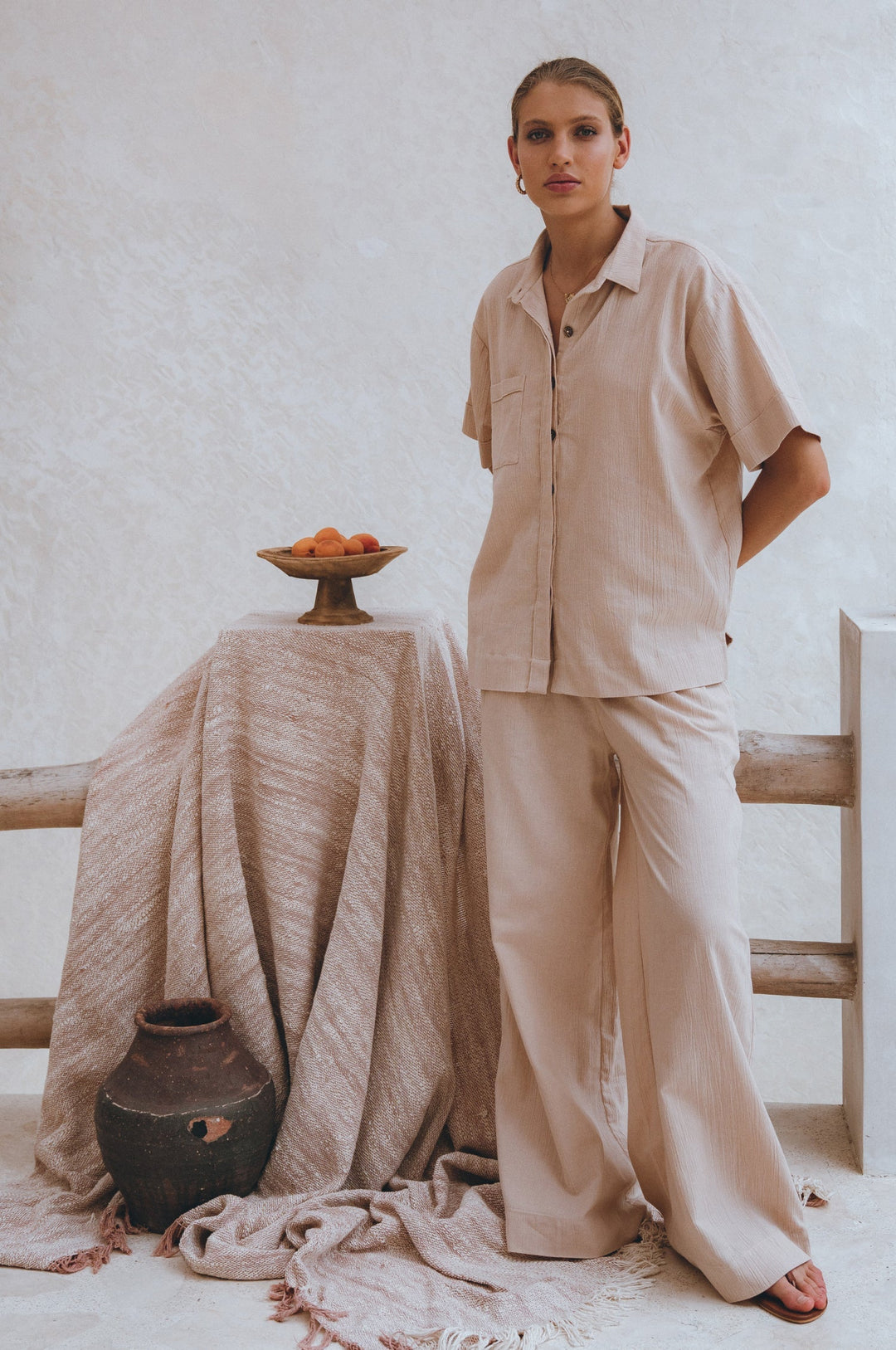 Raya Wide Leg Linen Pants by Bali Lane