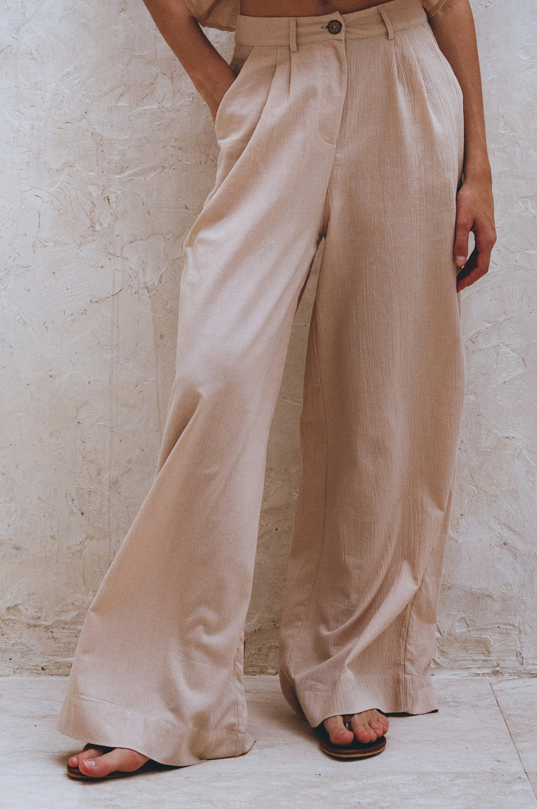 Raya Wide Leg Linen Pants by Bali Lane