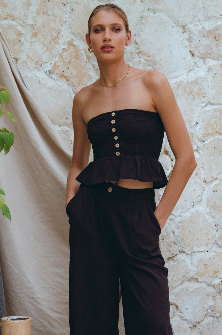 Raya Wide Leg Linen Pants by Bali Lane