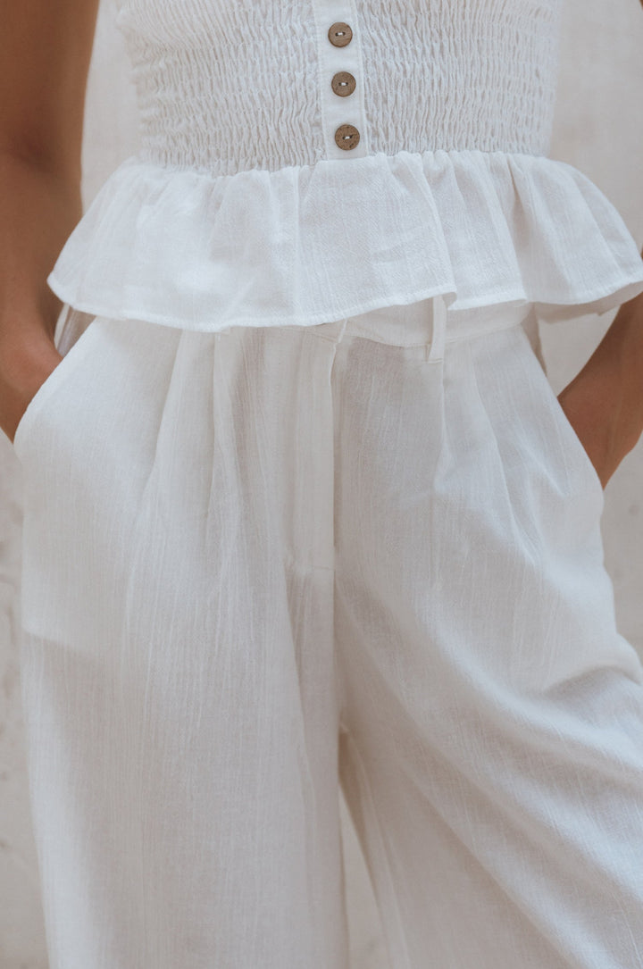 Raya Wide Leg Linen Pants by Bali Lane