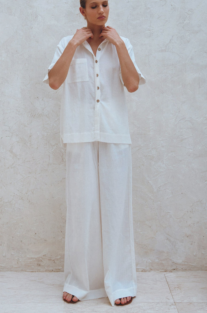 Raya Wide Leg Linen Pants by Bali Lane