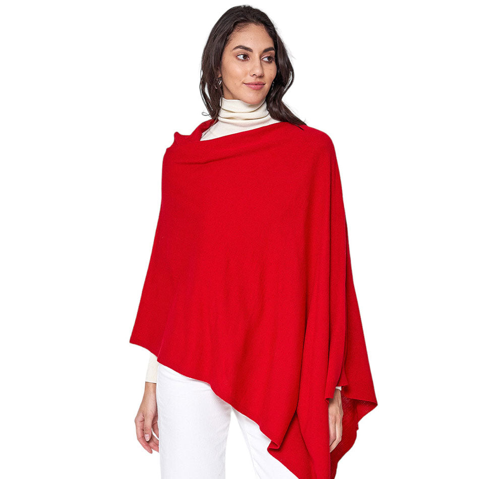 Solid Scarf Poncho by Madeline Love