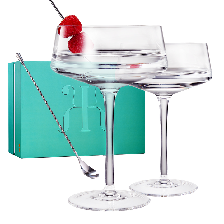 Luxury Martini Glass Set of 2 | 10oz