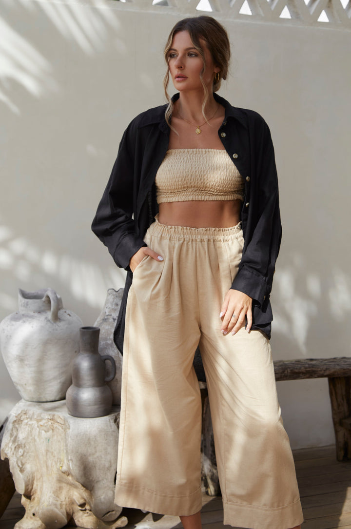 Romania Oversized Linen Shirt by Bali Lane