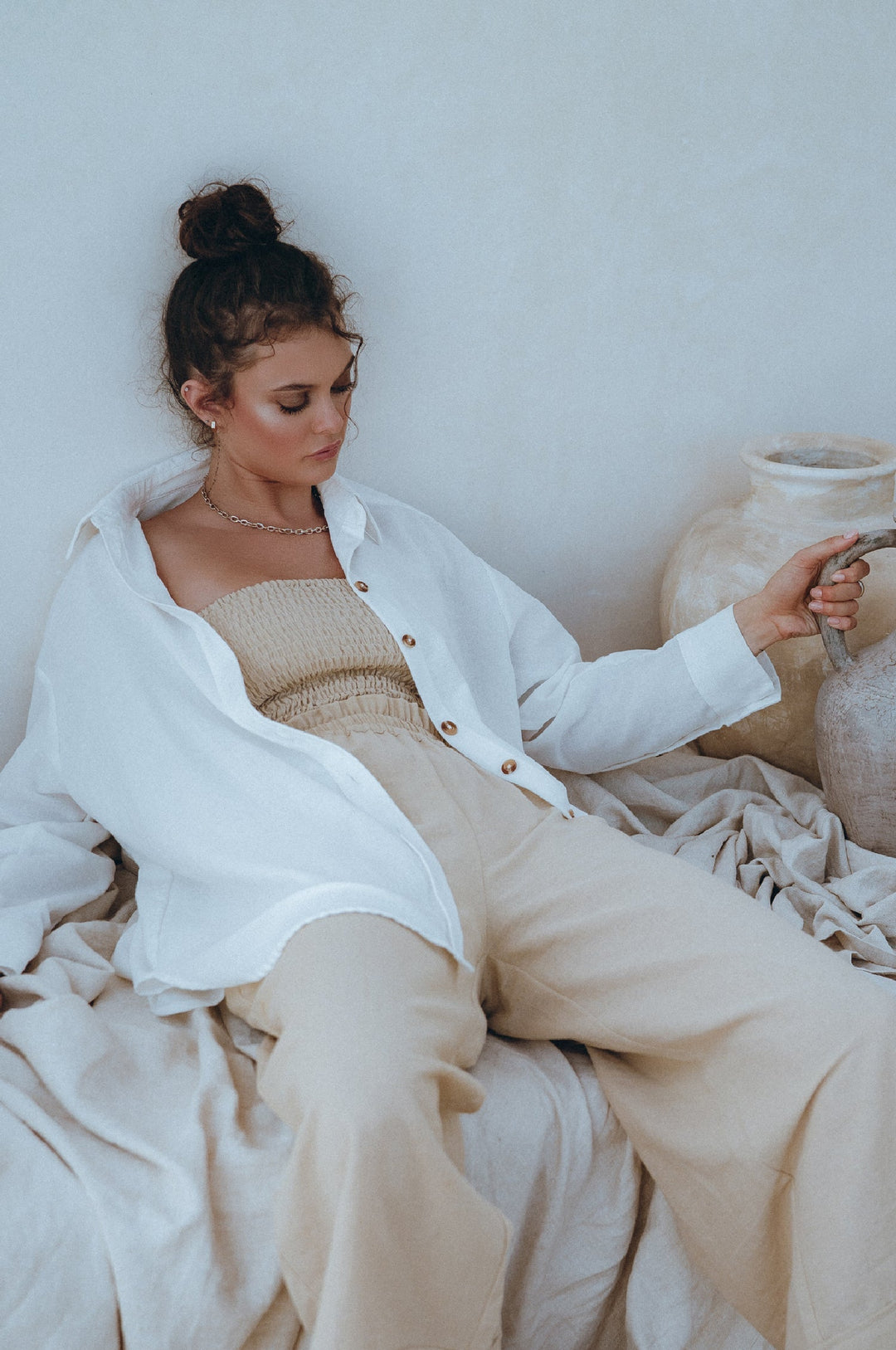 Romania Oversized Linen Shirt by Bali Lane