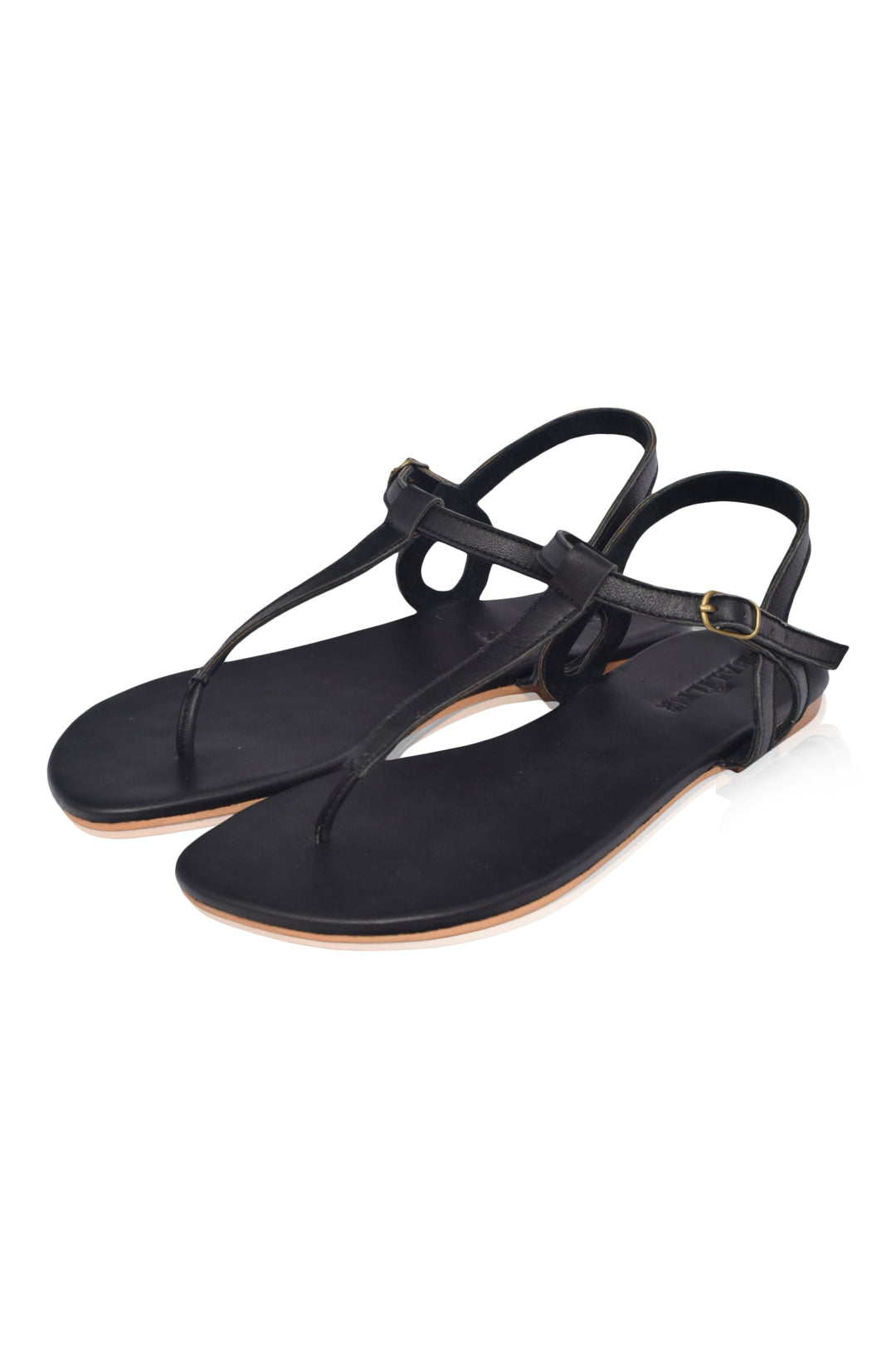 Rosalia T-strap Leather Sandals by Bali Lane