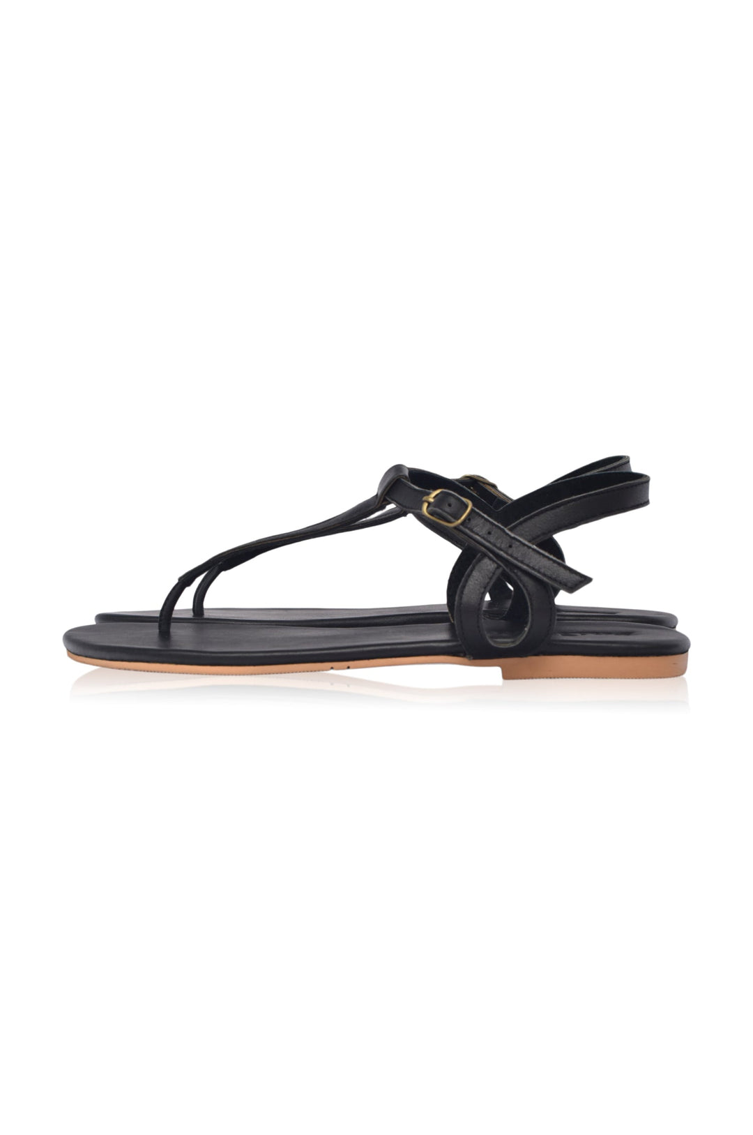 Rosalia T-strap Leather Sandals by Bali Lane