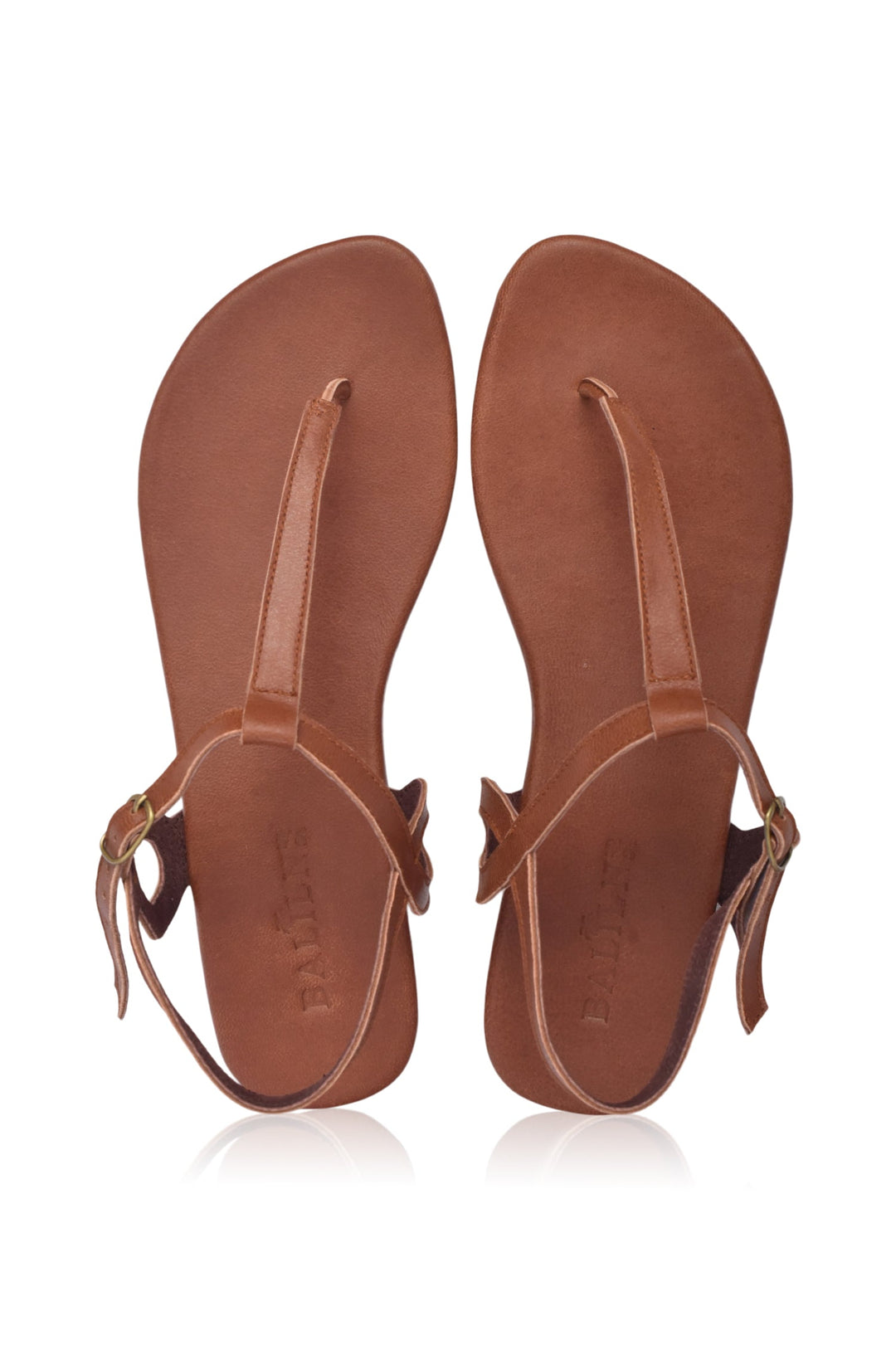 Rosalia T-strap Leather Sandals by Bali Lane