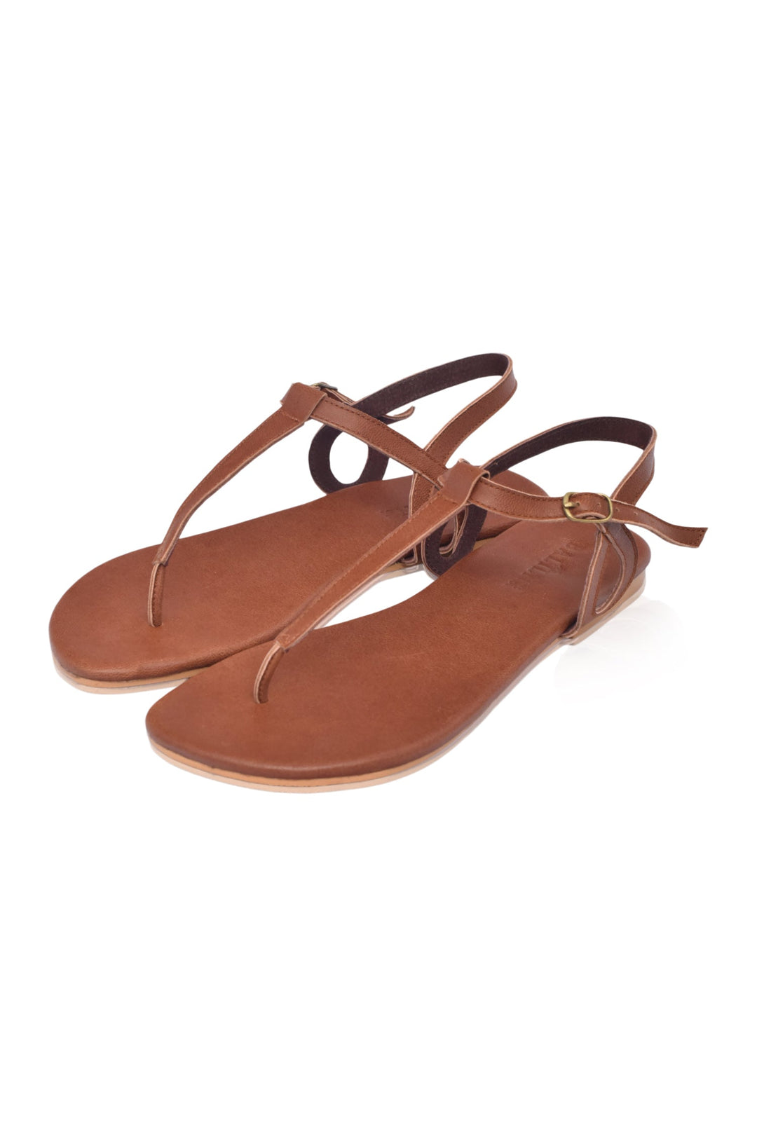 Rosalia T-strap Leather Sandals by Bali Lane