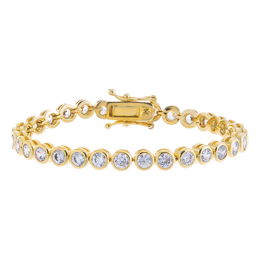 Bezel Tennis Bracelet by By Adina Eden