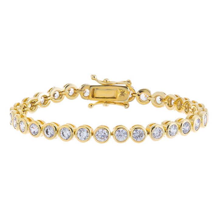 Bezel Tennis Bracelet by By Adina Eden