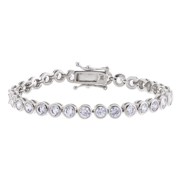 Bezel Tennis Bracelet by By Adina Eden
