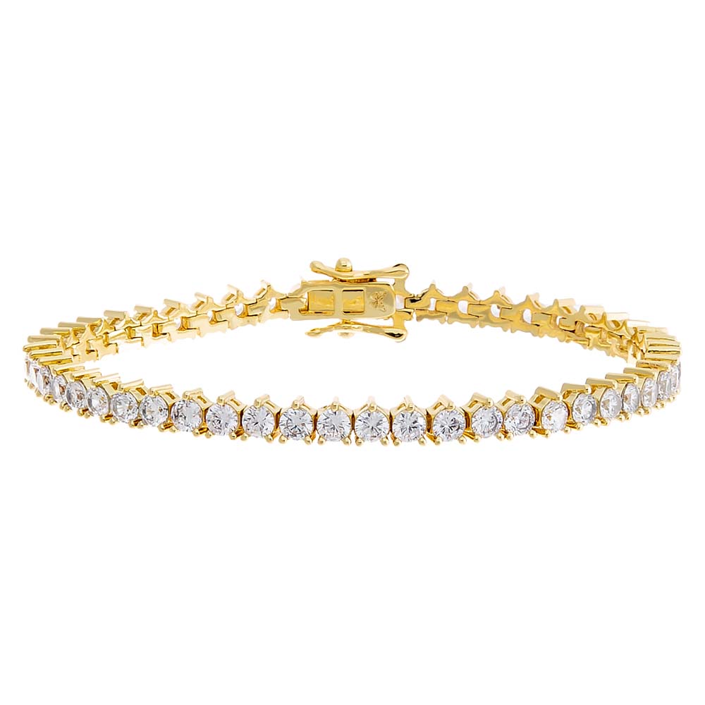 Thin Three Prong Tennis Bracelet by By Adina Eden
