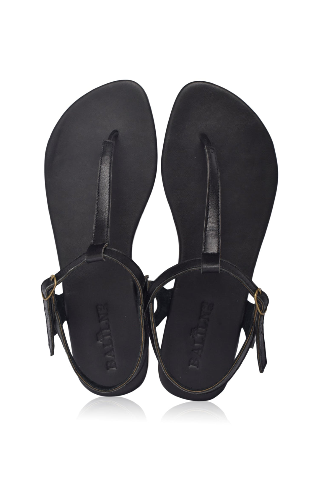 Rosalia T-strap Leather Sandals by Bali Lane