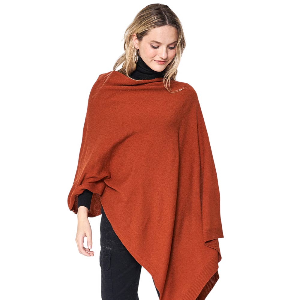 Solid Scarf Poncho by Madeline Love