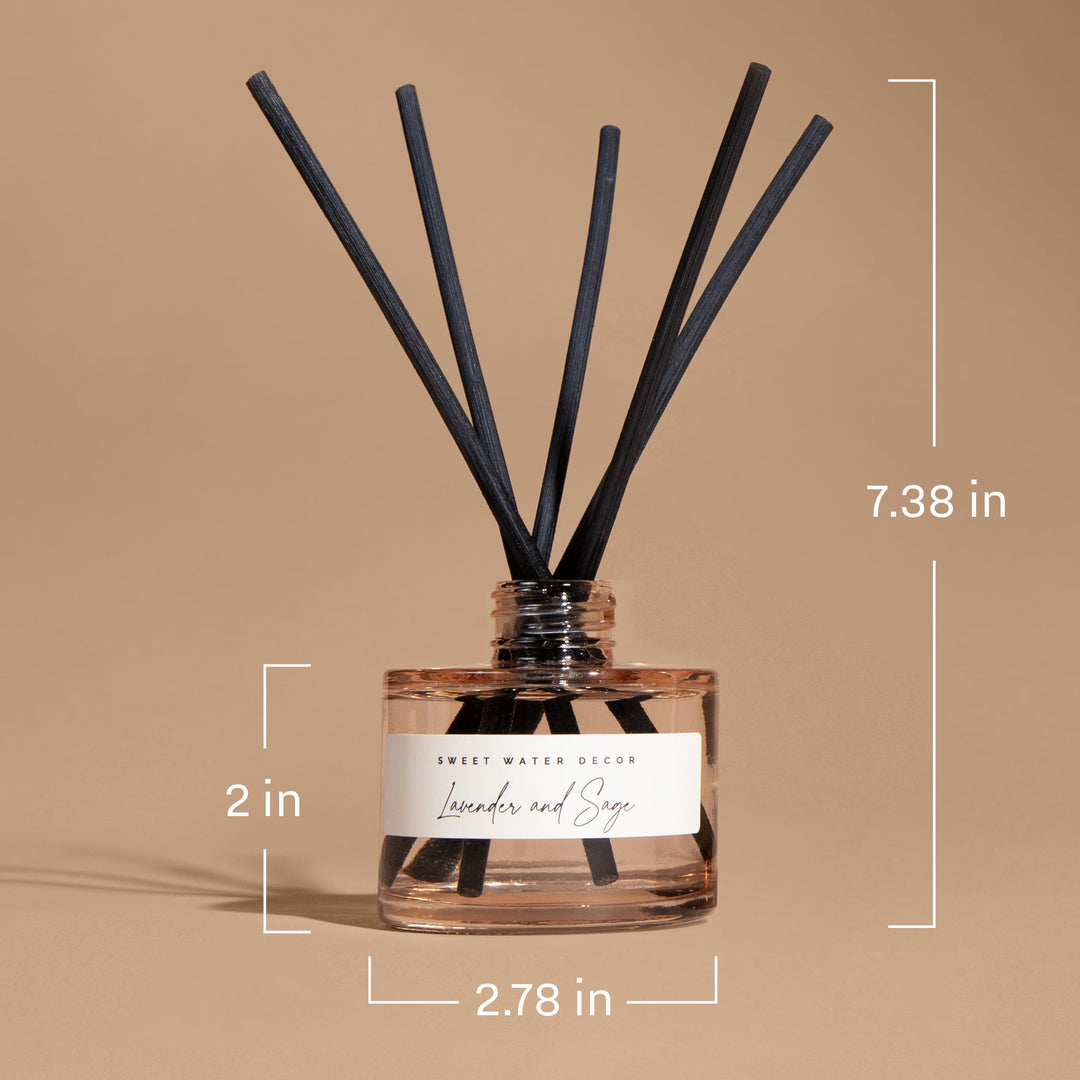 Spa Day Blue Tinted Glass Jar Reed Diffuser