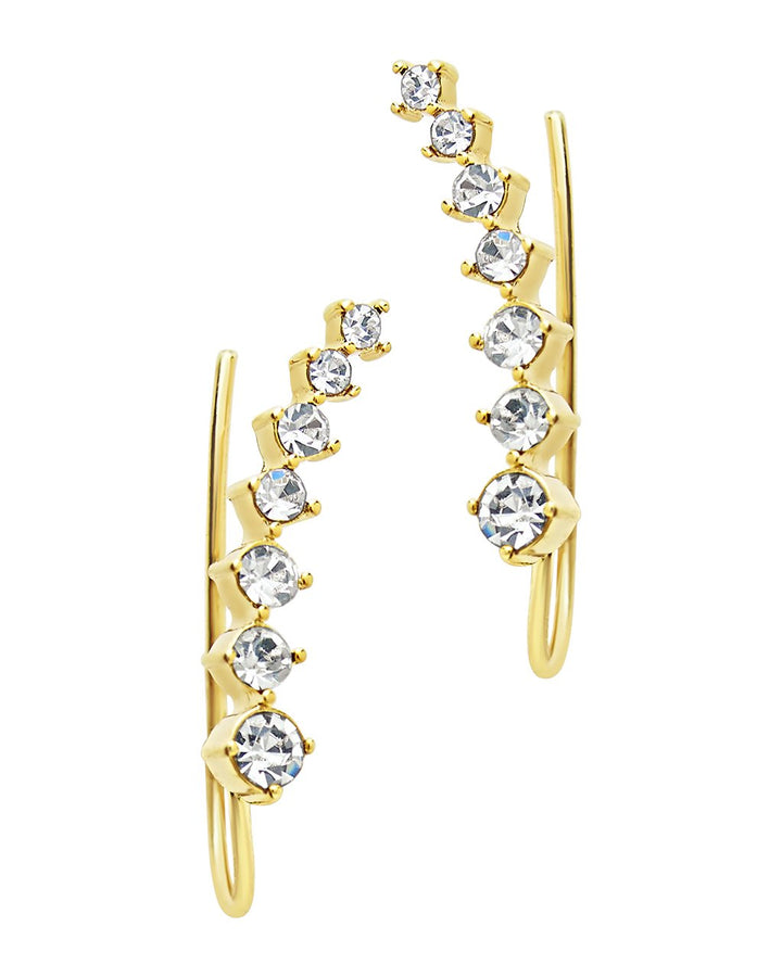 Graduated CZ Crawler Earrings by Sterling Forever