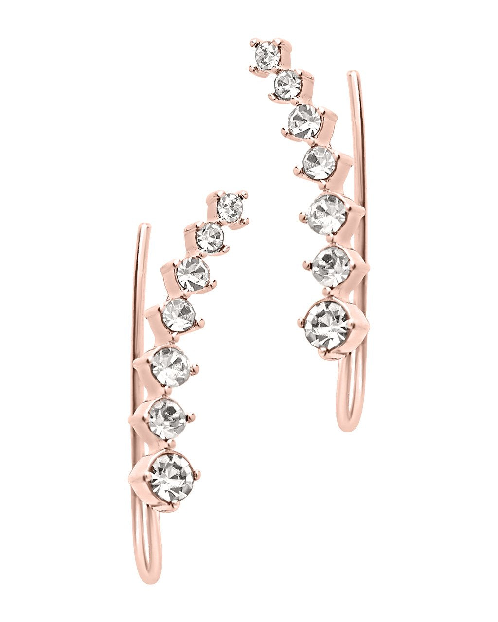 Graduated CZ Crawler Earrings by Sterling Forever